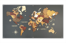 Φόρτωση εικόνας στο εργαλείο προβολής Συλλογής, ΝΕΟΣ Ξύλινος τρισδιάστατος παγκόσμιος χάρτης σε plexiglass - (135 x 85) / Με ονόματα