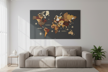 Φόρτωση εικόνας στο εργαλείο προβολής Συλλογής, ΝΕΟΣ Ξύλινος τρισδιάστατος παγκόσμιος χάρτης σε plexiglass - (203 x 130) / Με ονόματα