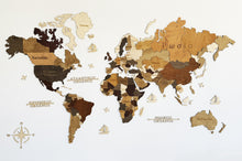 Φόρτωση εικόνας στο εργαλείο προβολής Συλλογής, ΝΕΟΣ Ξύλινος τρισδιάστατος παγκόσμιος χάρτης τοίχου - (190 x 110) / Με ονόματα