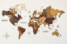 Φόρτωση εικόνας στο εργαλείο προβολής Συλλογής, ΝΕΟΣ Ξύλινος τρισδιάστατος παγκόσμιος χάρτης τοίχου - (115 x 65) / Με ονόματα