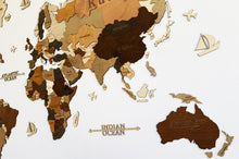 Φόρτωση εικόνας στο εργαλείο προβολής Συλλογής, ΝΕΟΣ Ξύλινος τρισδιάστατος παγκόσμιος χάρτης τοίχου - (190 x 110) / Με αγγλικά ονόματα