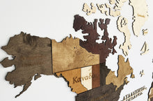 Φόρτωση εικόνας στο εργαλείο προβολής Συλλογής, ΝΕΟΣ Ξύλινος τρισδιάστατος παγκόσμιος χάρτης τοίχου - (190 x 110) / Με ονόματα