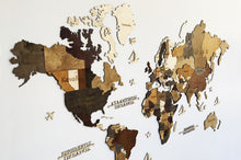 Φόρτωση εικόνας στο εργαλείο προβολής Συλλογής, ΝΕΟΣ Ξύλινος τρισδιάστατος παγκόσμιος χάρτης τοίχου - (190 x 110) / Με ονόματα