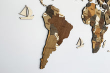 Φόρτωση εικόνας στο εργαλείο προβολής Συλλογής, ΝΕΟΣ Ξύλινος τρισδιάστατος παγκόσμιος χάρτης τοίχου - (190 x 110) / Με αγγλικά ονόματα