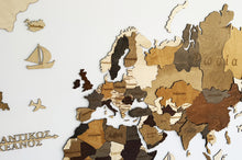 Φόρτωση εικόνας στο εργαλείο προβολής Συλλογής, ΝΕΟΣ Ξύλινος τρισδιάστατος παγκόσμιος χάρτης τοίχου - (190 x 110) / Με ονόματα