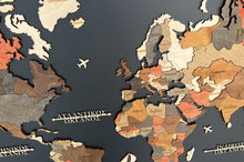 Φόρτωση εικόνας στο εργαλείο προβολής Συλλογής, Ξύλινος τρισδιάστατος παγκόσμιος χάρτης σε plexiglass - (203 x 130) / Με ονόματα