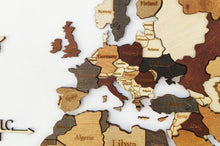 Φόρτωση εικόνας στο εργαλείο προβολής Συλλογής, ΝΕΟΣ Ξύλινος τρισδιάστατος παγκόσμιος χάρτης τοίχου - (115 x 65) / Με αγγλικά ονόματα