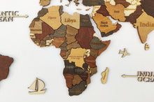 Φόρτωση εικόνας στο εργαλείο προβολής Συλλογής, ΝΕΟΣ Ξύλινος τρισδιάστατος παγκόσμιος χάρτης τοίχου - (115 x 65) / Με αγγλικά ονόματα