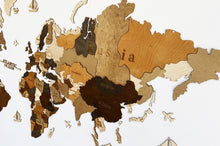 Φόρτωση εικόνας στο εργαλείο προβολής Συλλογής, ΝΕΟΣ Ξύλινος τρισδιάστατος παγκόσμιος χάρτης τοίχου - (190 x 110) / Με αγγλικά ονόματα