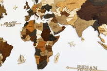 Φόρτωση εικόνας στο εργαλείο προβολής Συλλογής, ΝΕΟΣ Ξύλινος τρισδιάστατος παγκόσμιος χάρτης τοίχου - (190 x 110) / Με αγγλικά ονόματα