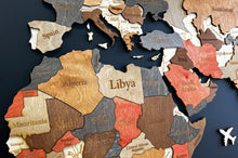 Φόρτωση εικόνας στο εργαλείο προβολής Συλλογής, Ξύλινος τρισδιάστατος παγκόσμιος χάρτης σε plexiglass - (203 x 130) / Με ονόματα