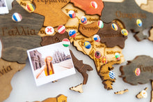 Φόρτωση εικόνας στο εργαλείο προβολής Συλλογής, Ξύλινος τρισδιάστατος παγκόσμιος χάρτης τοίχου - (190 x 110) / Με ονόματα