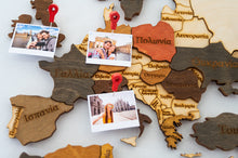 Φόρτωση εικόνας στο εργαλείο προβολής Συλλογής, Ξύλινος τρισδιάστατος παγκόσμιος χάρτης τοίχου - (190 x 110) / Με ονόματα