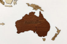 Φόρτωση εικόνας στο εργαλείο προβολής Συλλογής, Ξύλινος τρισδιάστατος παγκόσμιος χάρτης τοίχου - (190 x 110) / Με αγγλικά ονόματα