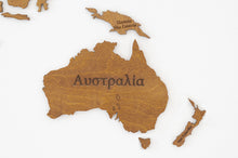 Φόρτωση εικόνας στο εργαλείο προβολής Συλλογής, Ξύλινος παγκόσμιος χάρτης τοίχου ΔΡΥΣ - (190 x 110) / Με ονόματα