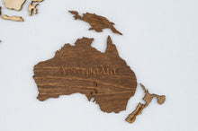 Φόρτωση εικόνας στο εργαλείο προβολής Συλλογής, Ξύλινος τρισδιάστατος παγκόσμιος χάρτης τοίχου - (115 x 65) / Με ονόματα