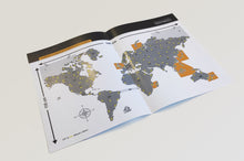 Φόρτωση εικόνας στο εργαλείο προβολής Συλλογής, Ξύλινος παγκόσμιος χάρτης τοίχου ΚΑΣΤΑΝΙΑ - (190 x 110) / Κενός
