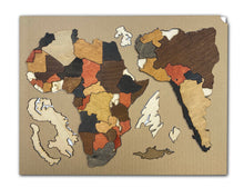 Φόρτωση εικόνας στο εργαλείο προβολής Συλλογής, Συσκευασία τρισδιάστατου ξύλινου παγκόσμιου χάρτη 115x65 χωρίς ονόματα χωρών
