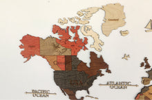 Φόρτωση εικόνας στο εργαλείο προβολής Συλλογής, Ξύλινος τρισδιάστατος παγκόσμιος χάρτης τοίχου - (115 x 65) / Με αγγλικά ονόματα
