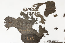Φόρτωση εικόνας στο εργαλείο προβολής Συλλογής, Ξύλινος παγκόσμιος χάρτης τοίχου ΒΕΓΚΕ - (115 x 65) / Με αγγλικά ονόματα