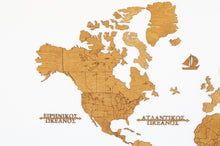 Φόρτωση εικόνας στο εργαλείο προβολής Συλλογής, Ξύλινος παγκόσμιος χάρτης τοίχου ΔΡΥΣ - (115 x 65) / Κενός