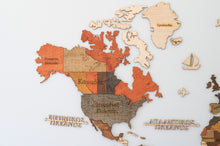 Φόρτωση εικόνας στο εργαλείο προβολής Συλλογής, Ξύλινος τρισδιάστατος παγκόσμιος χάρτης τοίχου - (190 x 110) / Με ονόματα