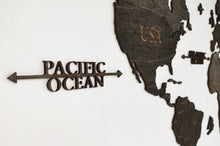 Φόρτωση εικόνας στο εργαλείο προβολής Συλλογής, Ξύλινος παγκόσμιος χάρτης τοίχου ΒΕΓΚΕ - (115 x 65) / Με αγγλικά ονόματα