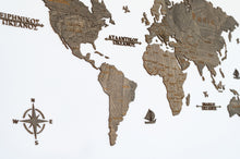 Φόρτωση εικόνας στο εργαλείο προβολής Συλλογής, Ξύλινος παγκόσμιος χάρτης τοίχου ΒΕΓΚΕ - (115 x 65) / Με ονόματα