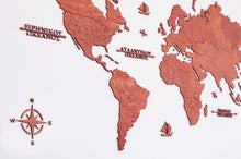 Φόρτωση εικόνας στο εργαλείο προβολής Συλλογής, Ξύλινος παγκόσμιος χάρτης τοίχου ΚΕΡΑΣΙΑ - (115 x 65) / Κενός