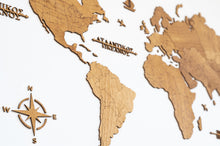 Φόρτωση εικόνας στο εργαλείο προβολής Συλλογής, Ξύλινος παγκόσμιος χάρτης τοίχου ΔΡΥΣ - (115 x 65) / Κενός