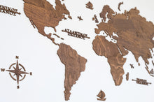 Φόρτωση εικόνας στο εργαλείο προβολής Συλλογής, Ξύλινος παγκόσμιος χάρτης τοίχου ΚΑΣΤΑΝΙΑ - (115 x 65) / Κενός