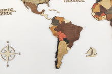 Φόρτωση εικόνας στο εργαλείο προβολής Συλλογής, Ξύλινος τρισδιάστατος παγκόσμιος χάρτης τοίχου - (115 x 65) / Κενός
