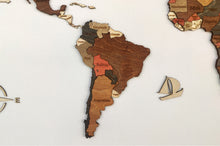 Φόρτωση εικόνας στο εργαλείο προβολής Συλλογής, Ξύλινος τρισδιάστατος παγκόσμιος χάρτης τοίχου - (115 x 65) / Με αγγλικά ονόματα