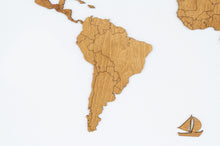 Φόρτωση εικόνας στο εργαλείο προβολής Συλλογής, Ξύλινος παγκόσμιος χάρτης τοίχου ΔΡΥΣ - (115 x 65) / Κενός