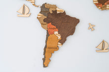 Φόρτωση εικόνας στο εργαλείο προβολής Συλλογής, Ξύλινος τρισδιάστατος παγκόσμιος χάρτης τοίχου - (190 x 110) / Με ονόματα