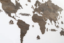 Φόρτωση εικόνας στο εργαλείο προβολής Συλλογής, Ξύλινος παγκόσμιος χάρτης τοίχου ΒΕΓΚΕ - (190 x 110) / Με Ονόματα