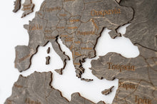 Φόρτωση εικόνας στο εργαλείο προβολής Συλλογής, Ξύλινος παγκόσμιος χάρτης τοίχου ΒΕΓΚΕ - (190 x 110) / Με Ονόματα