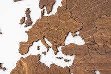 Φόρτωση εικόνας στο εργαλείο προβολής Συλλογής, Ξύλινος παγκόσμιος χάρτης τοίχου ΚΑΣΤΑΝΙΑ - (115 x 65) / Κενός