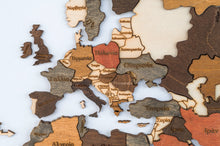 Φόρτωση εικόνας στο εργαλείο προβολής Συλλογής, Ξύλινος τρισδιάστατος παγκόσμιος χάρτης τοίχου - (115 x 65) / Με ονόματα