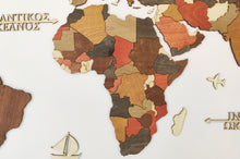 Φόρτωση εικόνας στο εργαλείο προβολής Συλλογής, Ξύλινος τρισδιάστατος παγκόσμιος χάρτης τοίχου - (190 x 110) / Κενός