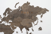 Φόρτωση εικόνας στο εργαλείο προβολής Συλλογής, Ξύλινος παγκόσμιος χάρτης τοίχου ΒΕΓΚΕ - (190 x 110) / Με Ονόματα