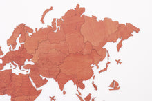 Φόρτωση εικόνας στο εργαλείο προβολής Συλλογής, Ξύλινος παγκόσμιος χάρτης τοίχου ΚΕΡΑΣΙΑ - (190 x 110) / Κενός