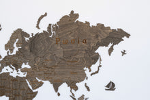 Φόρτωση εικόνας στο εργαλείο προβολής Συλλογής, Ξύλινος παγκόσμιος χάρτης τοίχου ΒΕΓΚΕ - (115 x 65) / Με ονόματα
