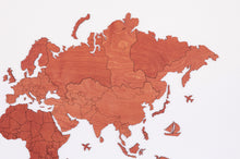 Φόρτωση εικόνας στο εργαλείο προβολής Συλλογής, Ξύλινος παγκόσμιος χάρτης τοίχου ΚΕΡΑΣΙΑ - (115 x 65) / Κενός