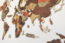 Φόρτωση εικόνας στο εργαλείο προβολής Συλλογής, Ξύλινος τρισδιάστατος παγκόσμιος χάρτης τοίχου - (115 x 65) / Κενός