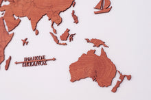 Φόρτωση εικόνας στο εργαλείο προβολής Συλλογής, Ξύλινος παγκόσμιος χάρτης τοίχου ΚΕΡΑΣΙΑ - (115 x 65) / Κενός