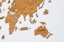 Φόρτωση εικόνας στο εργαλείο προβολής Συλλογής, Ξύλινος παγκόσμιος χάρτης τοίχου ΔΡΥΣ - (115 x 65) / Με ονόματα