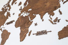Φόρτωση εικόνας στο εργαλείο προβολής Συλλογής, Ξύλινος παγκόσμιος χάρτης τοίχου ΚΑΣΤΑΝΙΑ - (115 x 65) / Κενός