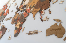 Φόρτωση εικόνας στο εργαλείο προβολής Συλλογής, Ξύλινος τρισδιάστατος παγκόσμιος χάρτης τοίχου - (190 x 110) / Με ονόματα