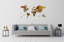 Φόρτωση εικόνας στο εργαλείο προβολής Συλλογής, Ξύλινος τρισδιάστατος παγκόσμιος χάρτης τοίχου - (190 x 110) / Κενός